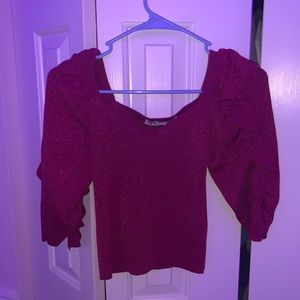 Zara Sparkly Pink Top